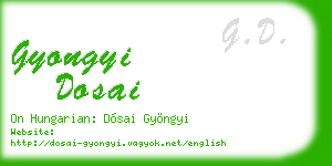 gyongyi dosai business card