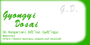 gyongyi dosai business card